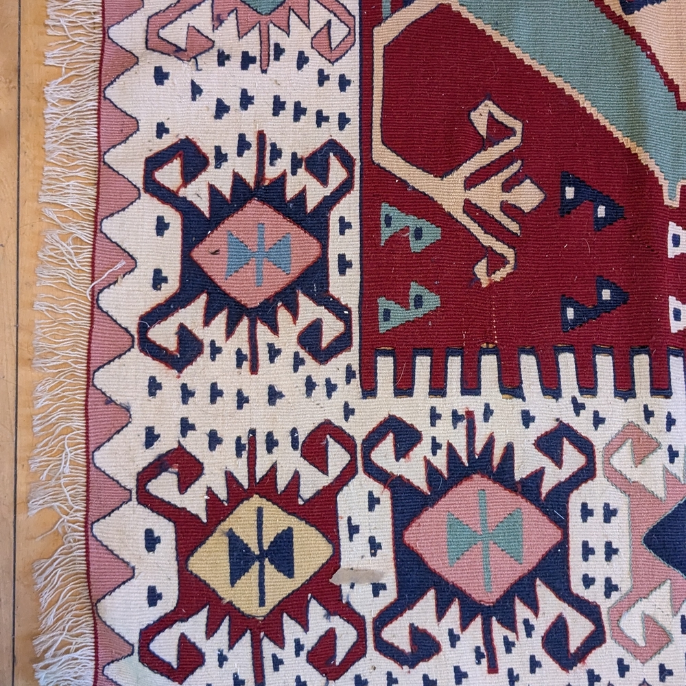 Genuine Wool Turkish Rug - Handmade - Picture 3 of 9